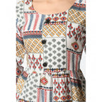 Seduva Women's Casual Crepe 3-4th Sleeves Cord Set (White)