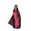 Seduva Women's Soft Lichi Silk Printed Saree With Unstitched Blouse 5.5Mtr (Red)