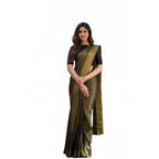 Seduva Women's Soft Lichi Silk Printed Saree With Unstitched Blouse 5.5Mtr (Green)