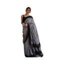 Seduva Women's Soft Lilan Printed Saree With Unstitched Blouse 5.5Mtr (Black)