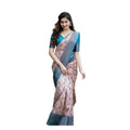 Seduva Women's Soft Lichi Silk Printed Saree With Unstitched Blouse 5.5Mtr (Multicolor)