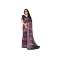 Seduva Women's Linen Cotton  Printed Saree With Unstitched Blouse 5.5Mtr (Black)