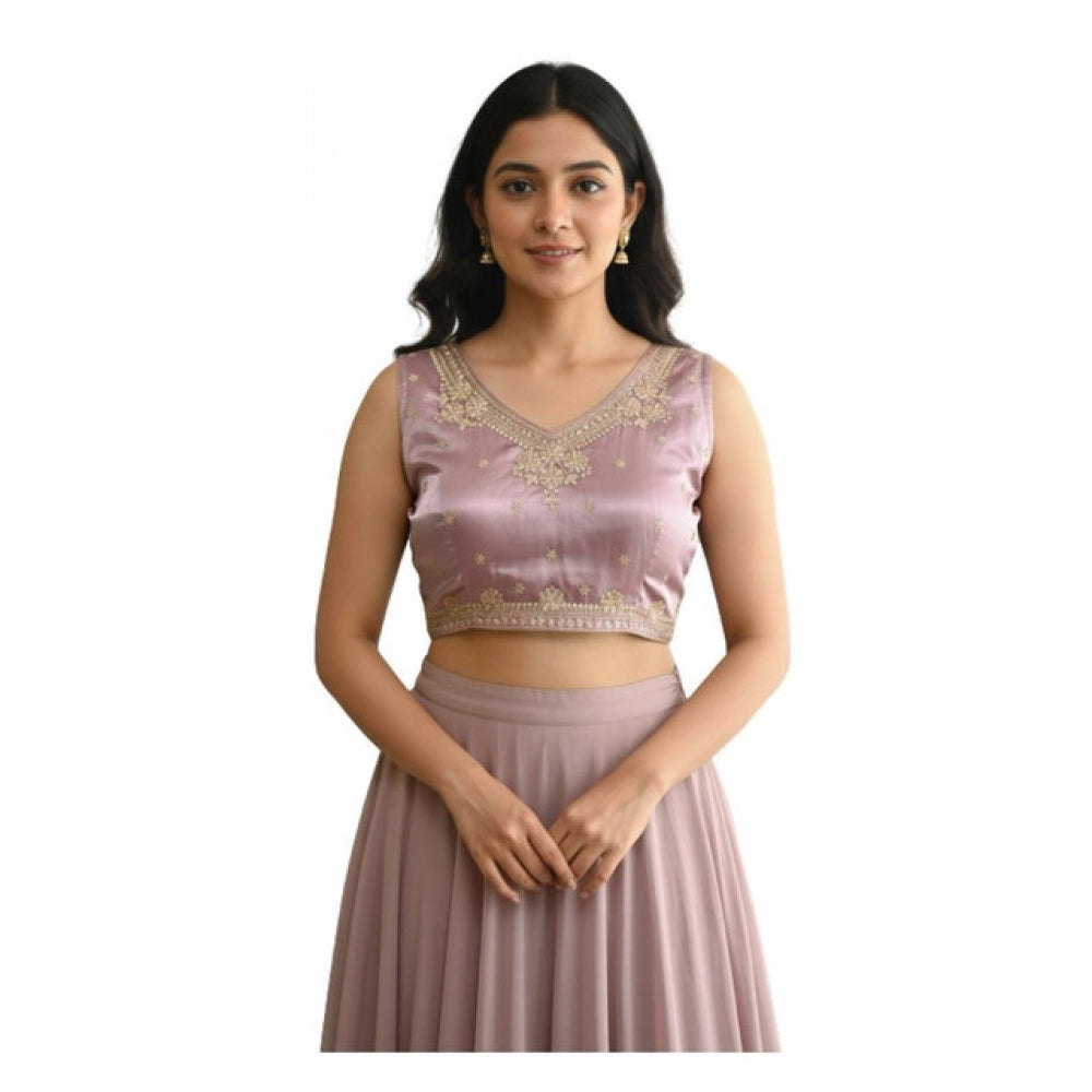 Seduva Women's Zimmi Choo Embroidered V-Neck Padded Blouse (Lavender 38 Ready (Self Alterable 36–40)