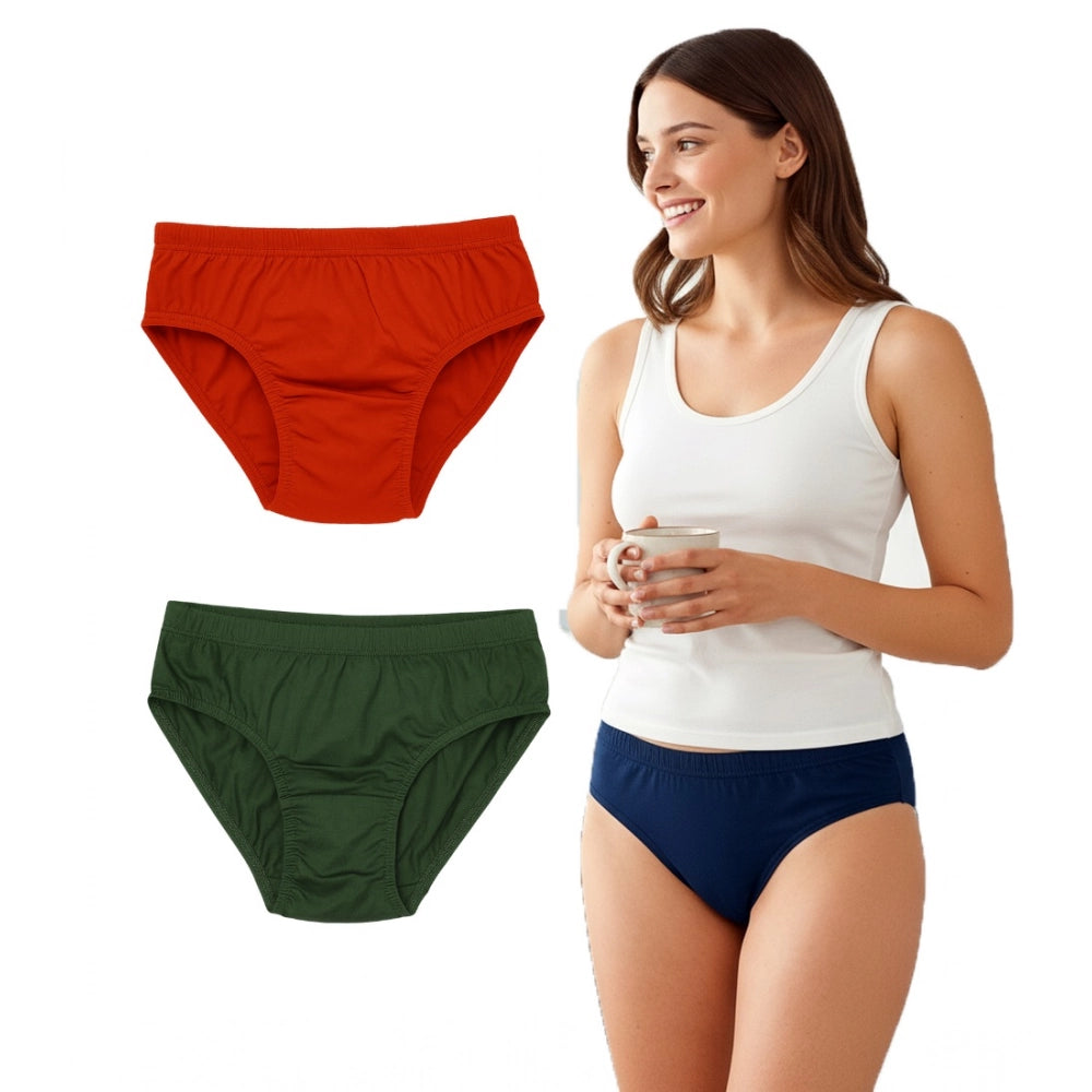 Seduva Pack of_3 Women's Cotton Solid Hipster Panty (Multicolor)