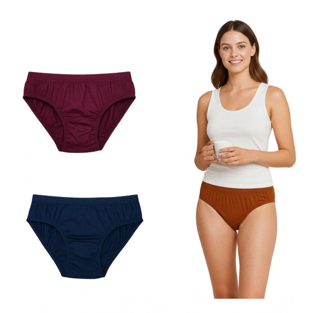 Seduva Pack of_3 Women's Cotton Solid Hipster Panty (Multicolor)