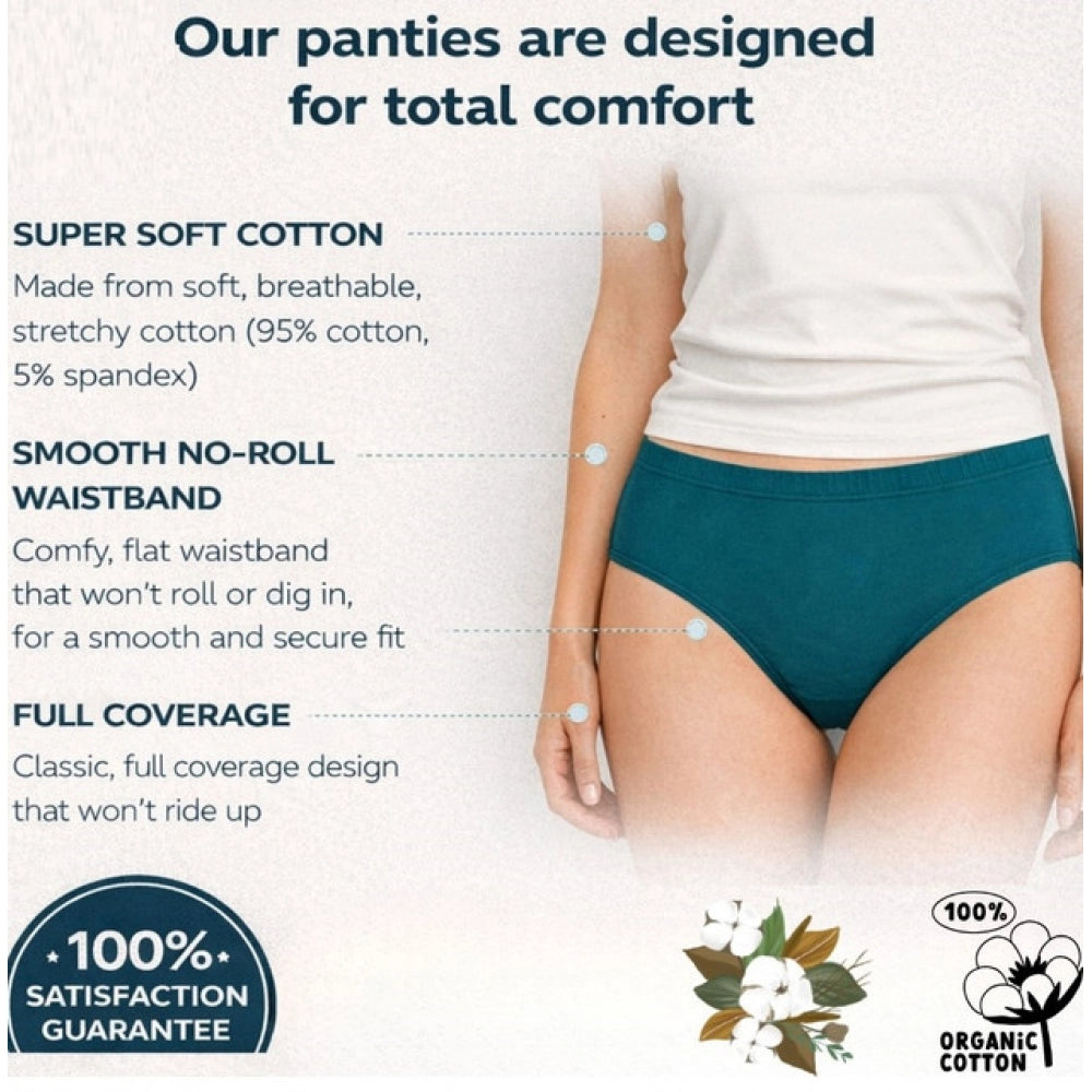 Seduva Pack of_3 Women's Cotton Solid Hipster Panty (Multicolor)