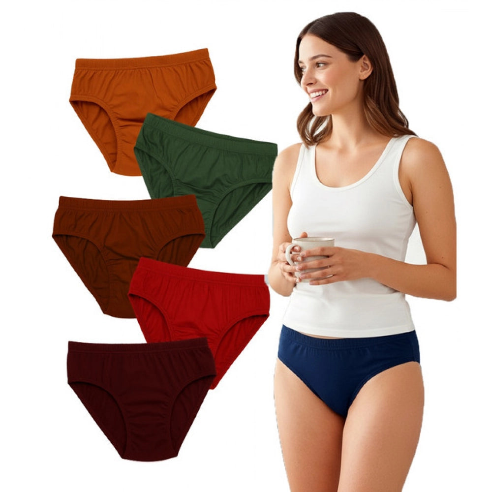 Seduva Pack of_6 Women's Cotton Solid Hipster Panty (Multicolor)