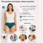 Seduva Pack of_6 Women's Cotton Solid Hipster Panty (Multicolor)