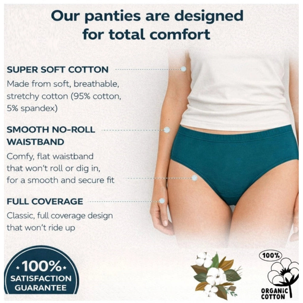 Seduva Pack of_6 Women's Cotton Solid Hipster Panty (Multicolor)