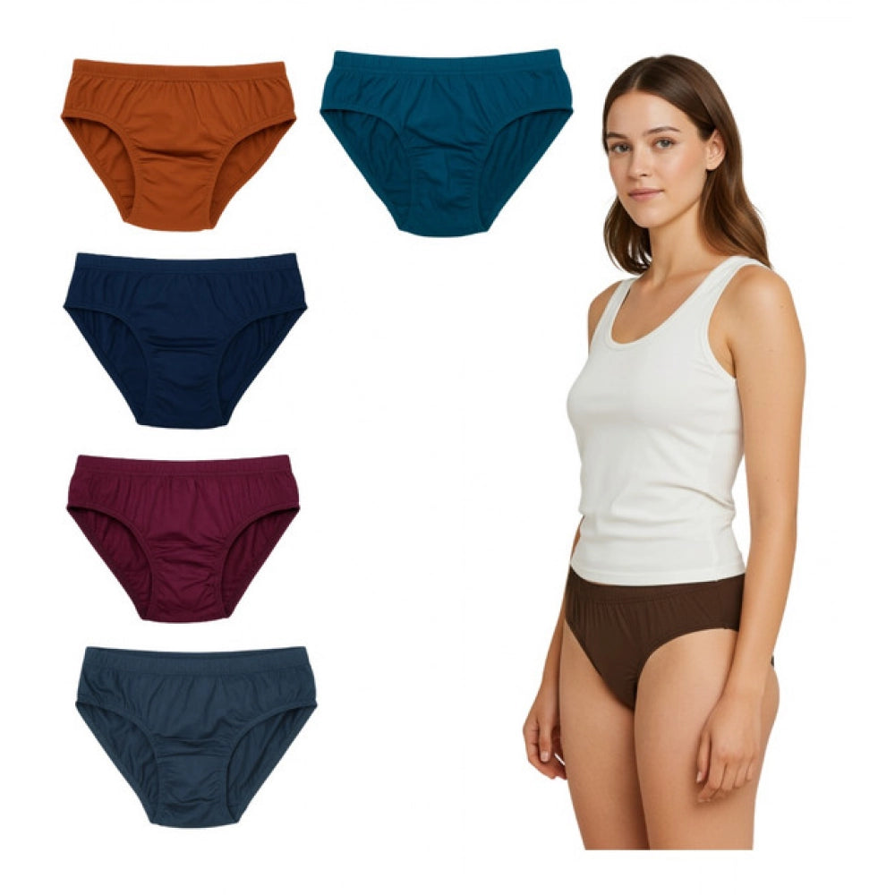 Seduva Pack of_6 Women's Cotton Solid Hipster Panty (Multicolor)