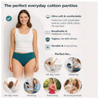 Seduva Pack of_6 Women's Cotton Solid Hipster Panty (Multicolor)