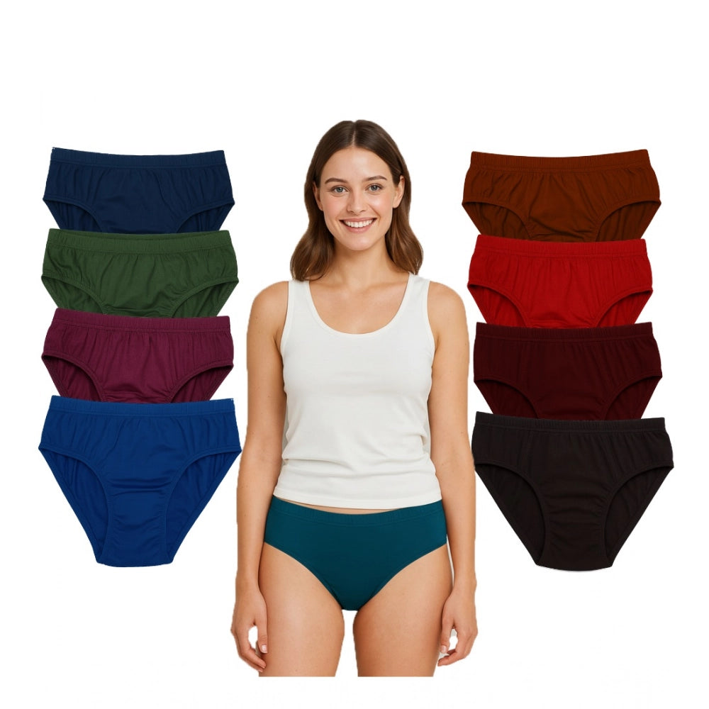 Seduva Pack of_9 Women's Cotton Solid Hipster Panty (Multicolor)