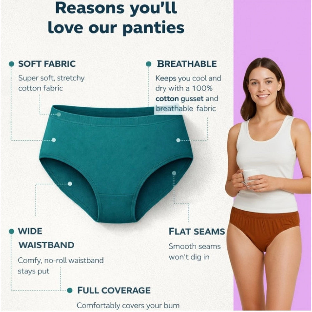 Seduva Pack of_9 Women's Cotton Solid Hipster Panty (Multicolor)