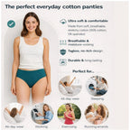 Seduva Pack of_9 Women's Cotton Solid Hipster Panty (Multicolor)
