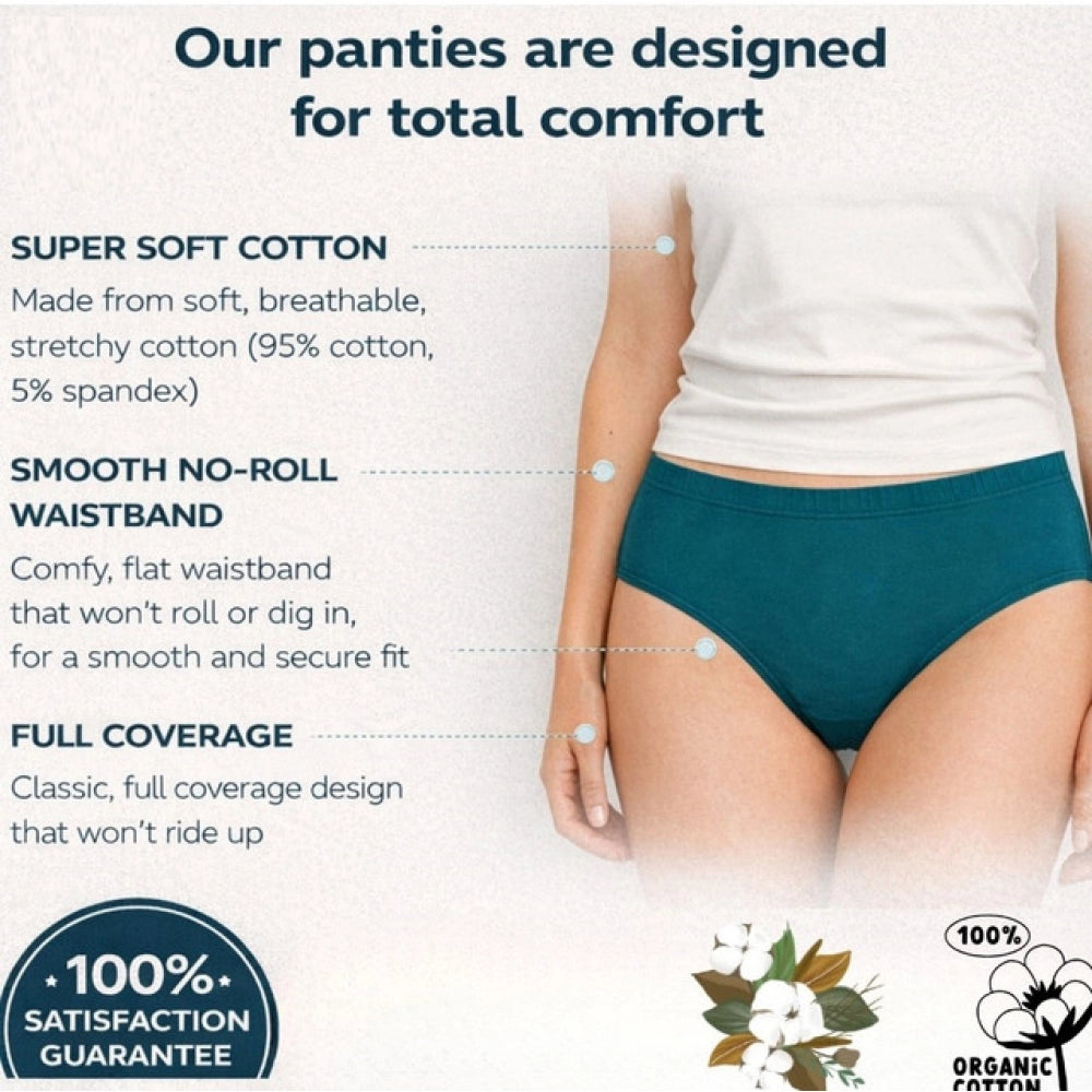 Seduva Pack of_9 Women's Cotton Solid Hipster Panty (Multicolor)