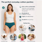 Seduva Pack of_12 Women's Cotton Solid Hipster Panty (Multicolor)
