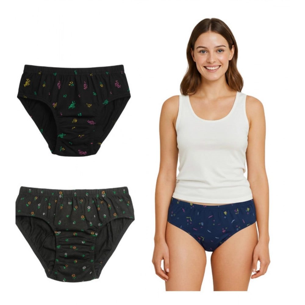Seduva Pack of_3 Women's Cotton Printed Hipster Panty (Multicolor)
