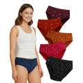 Seduva Pack of_6 Women's Cotton Printed Hipster Panty (Multicolor)