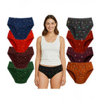 Seduva Pack of_9 Women's Cotton Printed Hipster Panty (Multicolor)