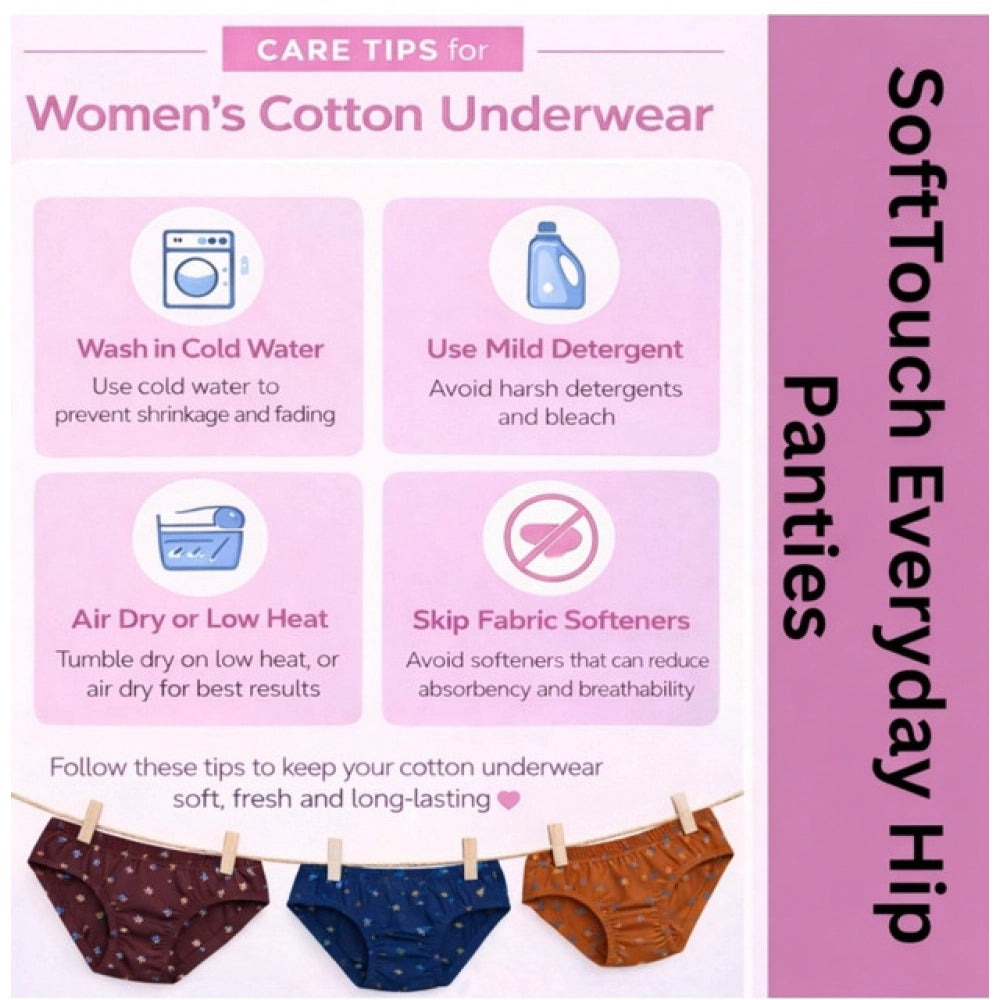 Seduva Pack of_12 Women's Cotton Printed Hipster Panty (Multicolor)
