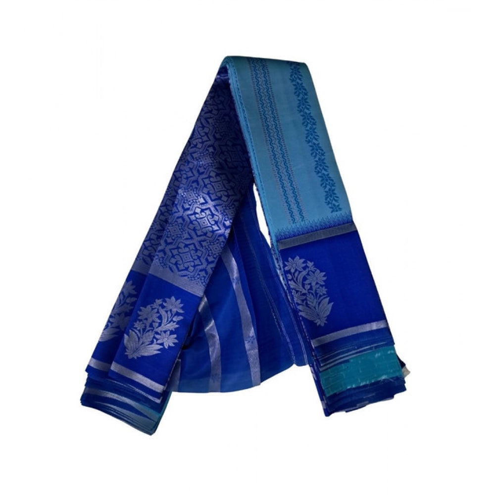 Seduva Women's Soft Silk Wooven Saree With Unstitched Blouse 5.5Mtr (Royal Blue)