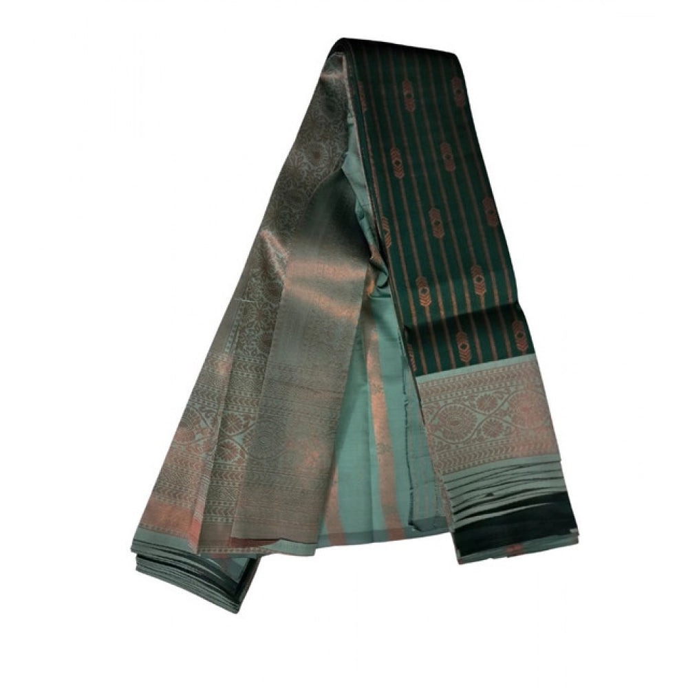 Seduva Women's Soft Silk Wooven Saree With Unstitched Blouse 5.5Mtr (Green)
