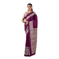 Seduva Women's Satin Crepe Printed Saree With Unstitched Blouse 5.5Mtr (Purple)