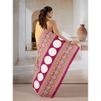 Seduva Women's Satin Crepe Printed Saree With Unstitched Blouse 5.5Mtr (Mustard)