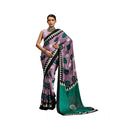 Seduva Women's Satin Crepe Printed Saree With Unstitched Blouse 5.5Mtr (Multicolor)