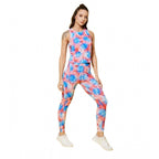 Seduva Women's Polyester Lycra Printed Sleeveless Active Wear (Multicolor)