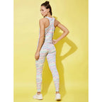 Seduva Women's Polyester Lycra Printed Sleeveless Active Wear (Multicolor)