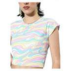 Seduva Women's Polyester Lycra Printed Cap Sleeve Co-Ord Set (Multicolor)