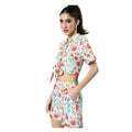 Seduva Women's Polyester Floral Short Sleeve Co-Ord Set (Multicolor)