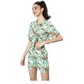 Seduva Women's Polyester Floral Short Sleeve Co-Ord Set (Multicolor)