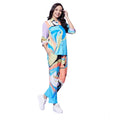 Seduva Women's Polyester Colour Blocking 3-4th Sleeve Co-Ord Set (Multicolor)