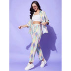 Seduva Women's Polyester Floral 3-4th Sleeve Co-Ord Set (Multicolor)