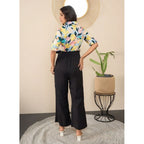 Seduva Women's Polyester Floral Half Sleeves Jumpsuit (Multicolor)