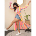 Seduva Women's Polyester Crepe Printed Long Sleeves Shrug (Multicolor)