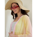 Seduva Women's Georgette Ombre Short Sleeve Shrug (Multicolor)