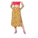 Seduva Women's Polyester Floral Side Zip Skirt (Multicolor)