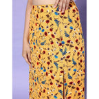Seduva Women's Polyester Floral Side Zip Skirt (Multicolor)