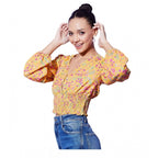 Seduva Women's Polyester Floral Long Sleeves Top (Multicolor)