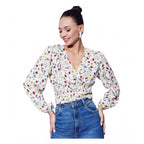 Seduva Women's Polyester Floral Long Sleeves Top (Multicolor)