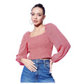 Seduva Women's Polyester Floral Long Sleeves Top (Red)
