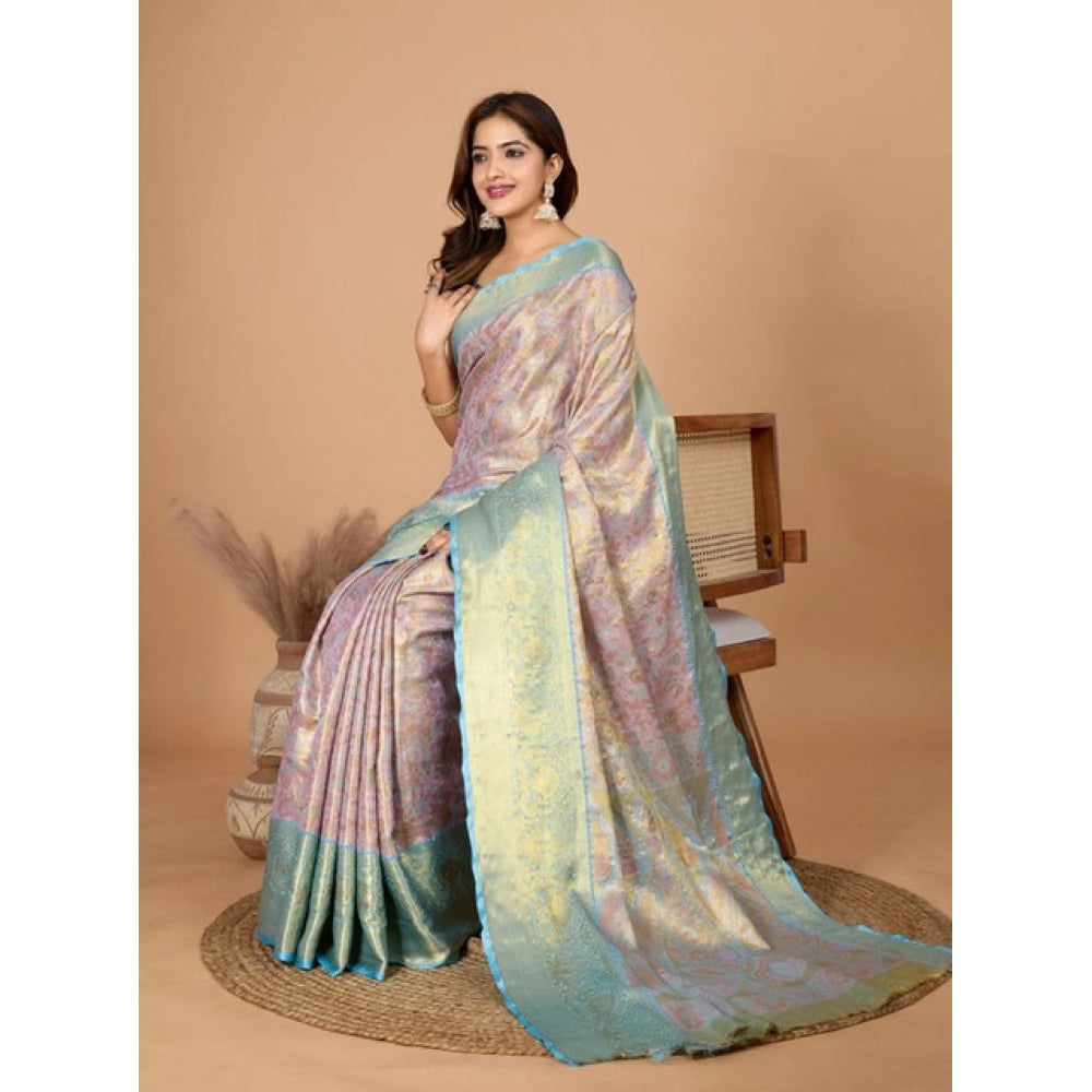 Seduva Women's Jacquard Saree With Unstitched Blouse 5.5Mtr (Multicolor)