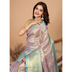Seduva Women's Jacquard Saree With Unstitched Blouse 5.5Mtr (Multicolor)