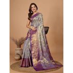 Seduva Women's Jacquard Saree With Unstitched Blouse 5.5Mtr (Multicolor)