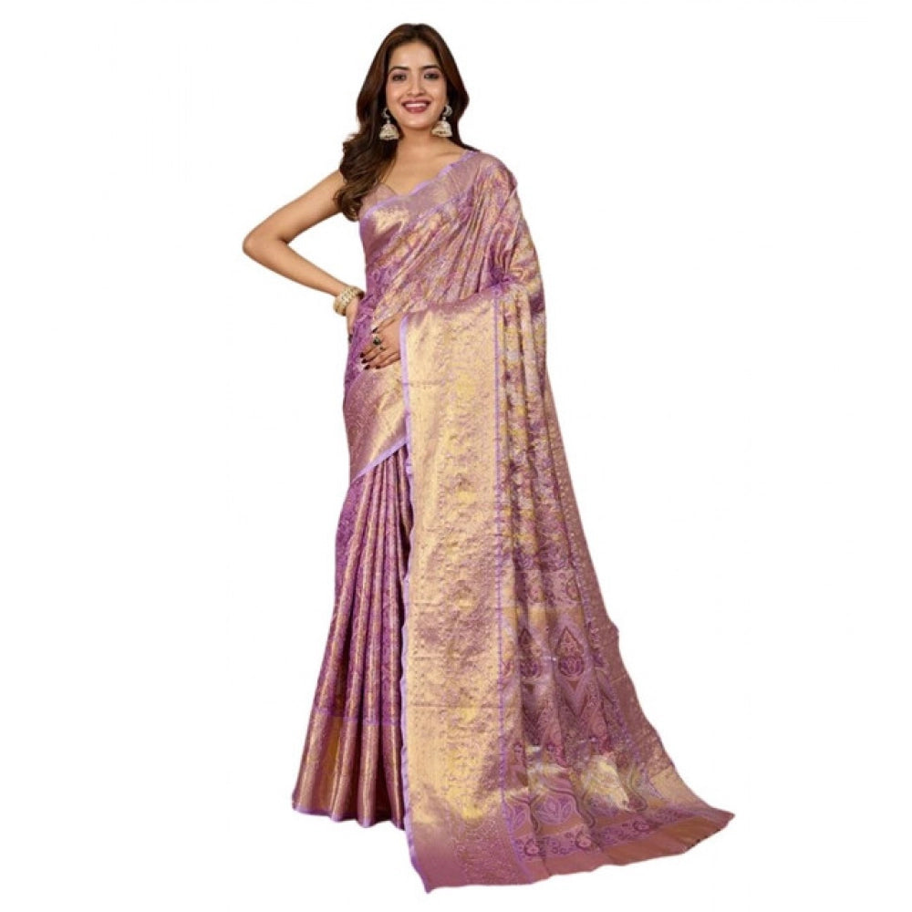 Seduva Women's Jacquard Saree With Unstitched Blouse 5.5Mtr (Multicolor)