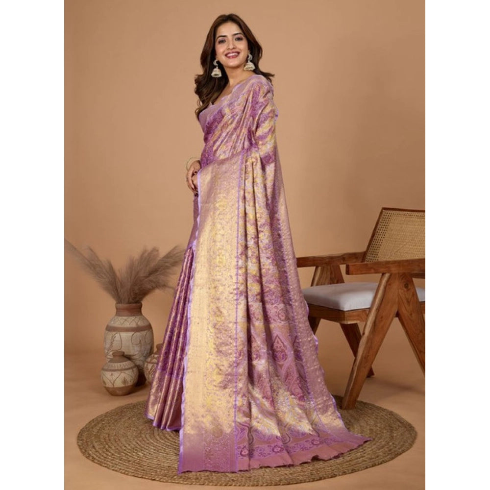 Seduva Women's Jacquard Saree With Unstitched Blouse 5.5Mtr (Multicolor)