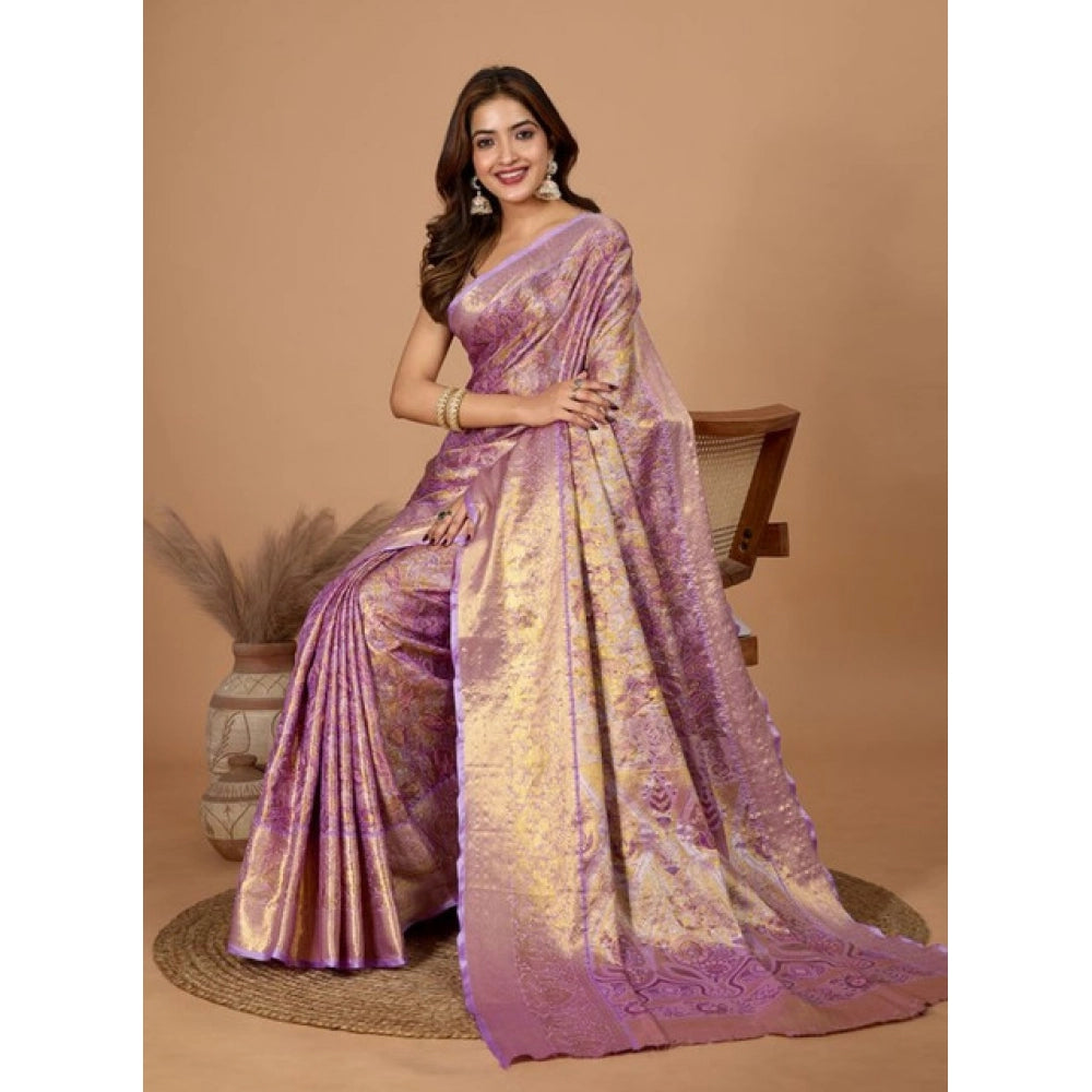 Seduva Women's Jacquard Saree With Unstitched Blouse 5.5Mtr (Multicolor)